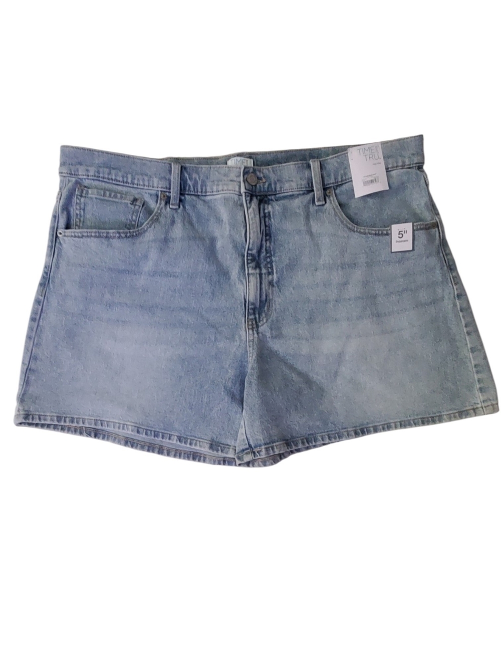 Time and Tru Light Blue Denim High-Rise Jean Shorts